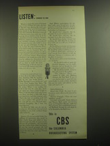1946 CBS Columbia Broadcasting System Ad - Listen: February 23, 1946 - $18.49