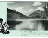 Lake McDonald Glacier National Park Montana Postcard Burlington Route Ra... - $11.88