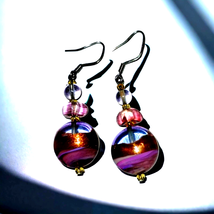 Vintage Murano Glass earrings~absolutely beautiful~dangle and drop - £28.02 GBP