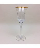 Mikasa Austria Stemmed Wine Glass Gold Rim Trim 8 3/4” Tall 5 fl. oz. Used - £13.94 GBP