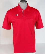 Under Armour Loose Fit Moisture Wicking Red Short Sleeve Polo Shirt Men's NWT - $79.99