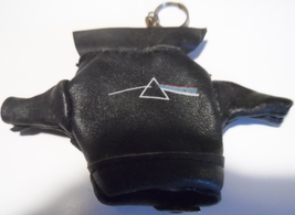 Pink Floyd Dark Side Of The Moon Simulated Leather Keychain Vinatage Ori... - $12.77
