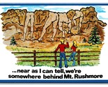Comic View Behind Mount Rushmore Keystone ND UNP Continental Postcard Z6 - $3.51