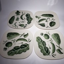 Set of 4 VTG Castleton China 8 1/8&quot; Green Thumb Arnold Blanche Salad Pla... - £172.62 GBP