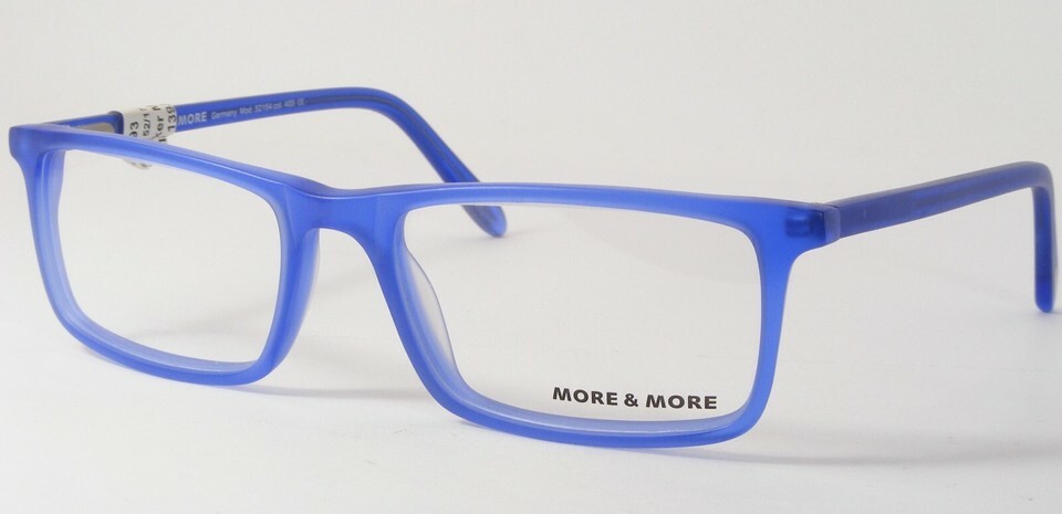 MORE &amp; MORE 52154 400 Matte Blue UNIQUE EYEGLASSES GLASSES FRAME 52-17-1... - $76.30