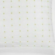 Calvin Klein Edith Woven Grid 100% Cotton 2pc Standard Shams YELLOW/WHIT Nip - £59.63 GBP