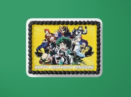 Hero Academia edible image/birthday cake topper/ 1/4 topper - £7.39 GBP