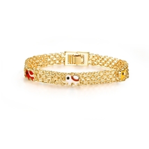 LUALA Bracelet 14K Gold Color Link Chain Fashion Jewelry Wholesale Stainless Ste - £12.16 GBP