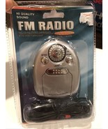 Auto Scan SILVER FM Radio With Earphones new Sealed - $13.86