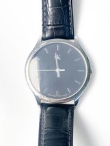 Rare Men  Calvin Klein leather  watch  - 050324 - $47.79
