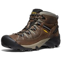 KEEN Men&#39;s Targhee 2 Mid Height Waterproof Hiking Boots, Safari/Red Carpet, 10 - $123.02+