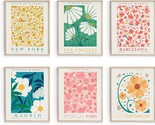 Flowers Wall Art Prints For Girs Dorm Aesthetic Decor, Danish Pastel, Se... - $32.93