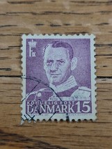 Denmark Stamp King Frederik IX 15 Used - $2.99