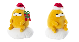 Gudetama Holiday Santa Hat Christmas The Lazy Egg Plush Hello Kitty 8&quot; Tall New - £13.23 GBP