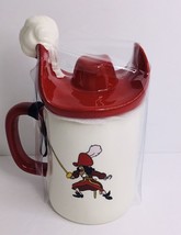 RAE DUNN  Disney Captain Hook Ceramic Coffee Mug with Lid - £18.64 GBP