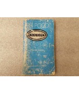 1981 FORD ESCORT Owners Manual 15916 - $19.00 CAD