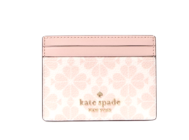 New Kate Spade Signature Spade Flower Small Slim Card Holder Rose Smoke ... - $37.11