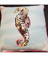 Muliti Colored Seahorse Decorative Indoor Outdoor Allen &amp; Roth Pillow 16... - £13.70 GBP