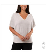 Cyrus Womens Sweater Gray Grey V-Neck Short Sleeves Dolman Waffle Textur... - $808.12 MXN