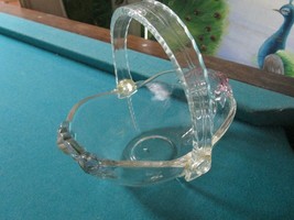 Glass Basket Decorated with Flowers with Touches of Pink Light Color [GL11] - $46.05