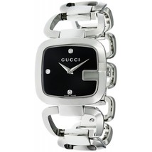 Gucci Watch G Ladies 30mm Diamonds Black YA125406 - £426.04 GBP