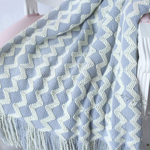 Soft Sofa Slip Cover Decorative Knitted Blanket, Cozy Fringed Knitted Blanket(50 - £12.77 GBP