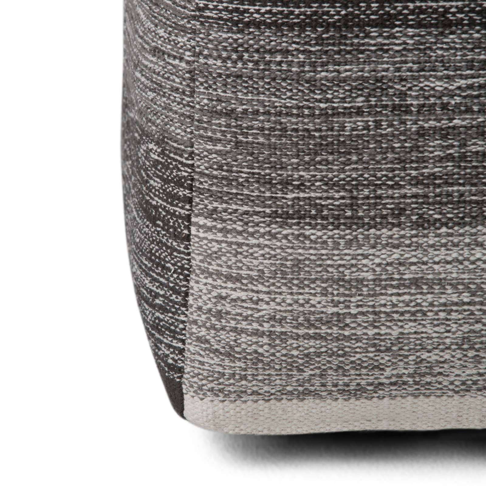 Naya Cube Pouf - Patterned Grey Melange Ottoman Seat Item image 4