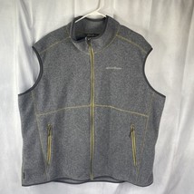 Full Zip Gray Fleece Polartec Recycled Vest Eddie Bauer Mens 2XL - $22.77