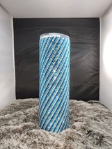 Blue Stripes Rhinestone 30 oz Straight Skinny, Ready To Ship - £23.94 GBP+