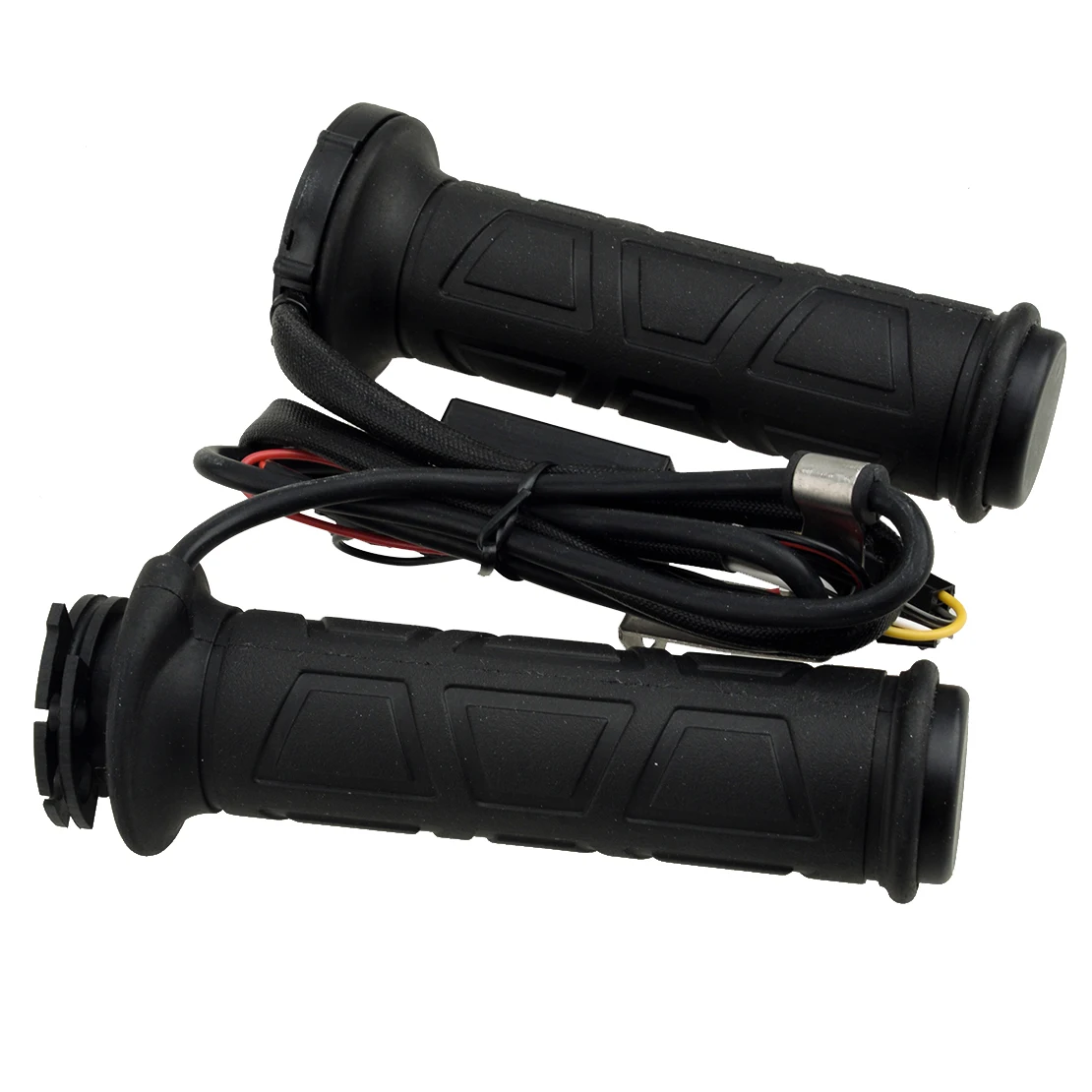 12V 22mm 1 Pair Black Heated Handlebar Grip Electric Handle Warm Hot Adjustable - £28.70 GBP