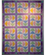 Pastel Big Geese Baby Quilt - $235.00