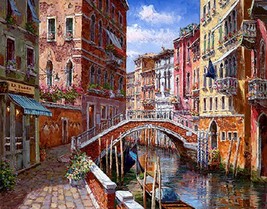 SAM PARK &quot;Springtime Venice&quot; Canal Treasures Suite 14x18 Hd Signed# Giclee PCOA - £312.58 GBP