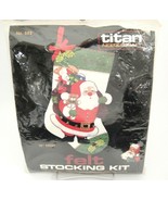 Titan Needlecraft Felt Stocking Kit 15&quot; #553 Santa Toys Personalize NOS ... - £9.12 GBP