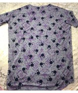 Lularoe Minnie Mouse Shirt XS S/S Geometric HTF Rare Purple Pink Gray Un... - £7.07 GBP