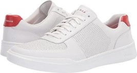 Cole Haan Men&#39;s Grand Crosscourt Modern Perforated Sneaker, White/ Lava ... - $72.17