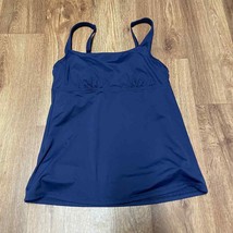 Lands End Womens Solid Navy Blue Tankini Underwire Swim Top Size 4 Stay ... - £21.79 GBP