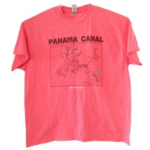 Map of Panama Canal Princess Cruises XL Shirt Heavy Cotton T-Shirt Coral... - £23.94 GBP