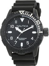 Nautica NSR 106 Black Dial Black Silicone Men&#39;s Watch - £65.71 GBP