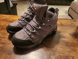 Merrell Moab 2 Mid Womens Sz 9.0 Waterproof Hiking Trail Boots Vibram Granite  - £55.39 GBP