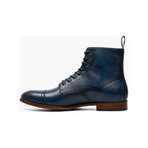 Stacy Adams Henry Cap Toe Lace Up Boot Leather Navy 25718-410 image 5