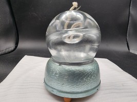 Clear Bubble Art Glass Music Box Globe Oil Lamp - Marked &quot;Handmade In Poland&quot; - £19.68 GBP