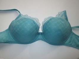 Chantelle 3646 C Chic Sexy Push-Up Underwire Bra Blue Toile 34D MSRP $78 - £24.71 GBP