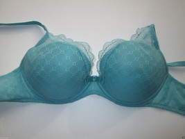 Chantelle 3646 C Chic Sexy Push-Up Underwire Bra Blue Toile 34D MSRP $78 - £23.49 GBP