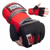 New Ringside Gel Boxing MMA Quick Handwraps Hand Wrap Wraps - Red/Black - S/M - £13.97 GBP