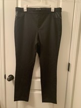 DKNY Women&#39;s Jean Ponte Pants Back Pockets Pull-On Size XL Black - $34.65
