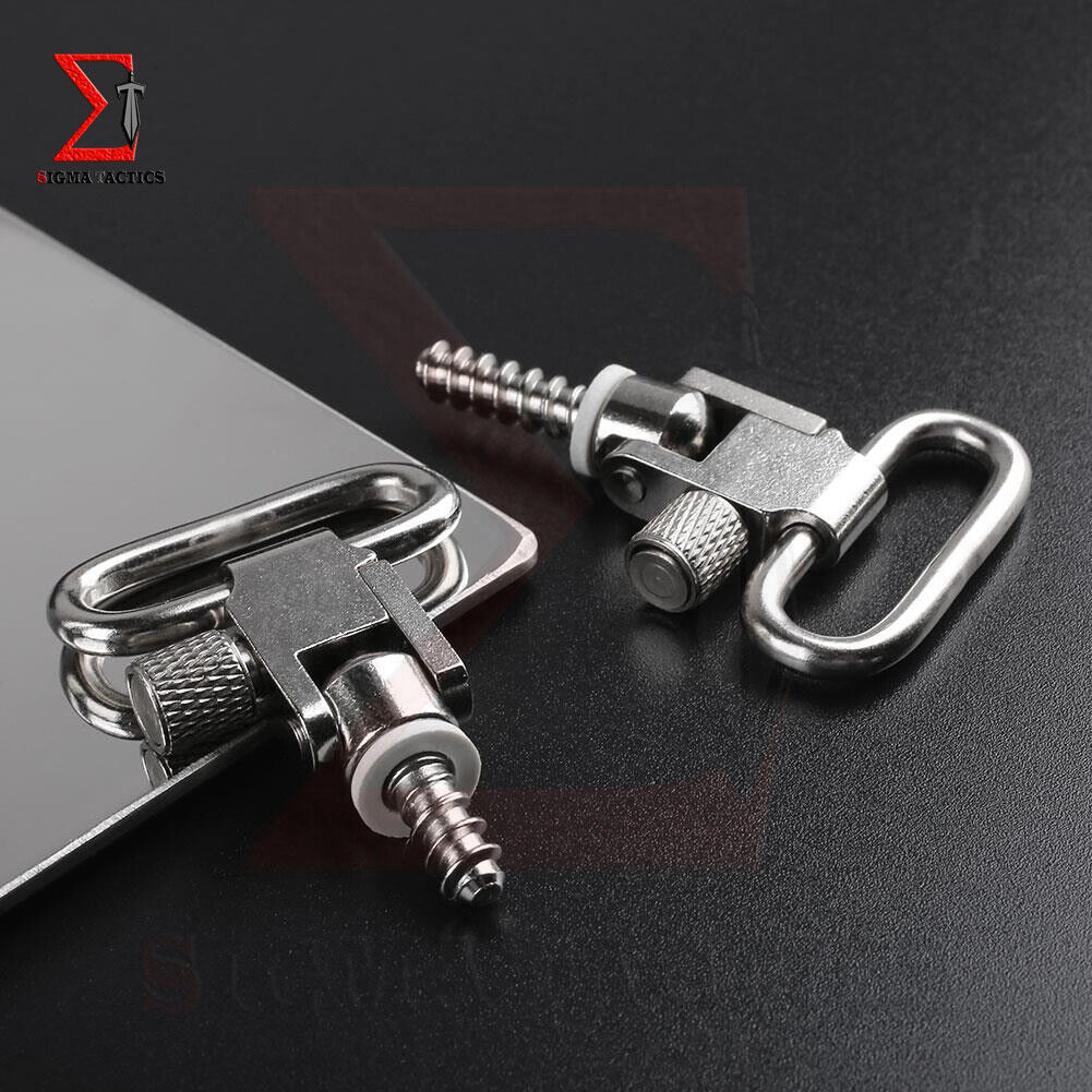 Primary image for Stainless steel QD Rifle Sling Swivel Studs Bolt Detach Machine Screw & Base 1 "