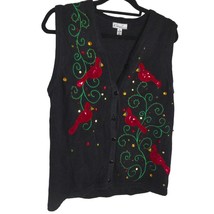 Kim Rogers Womens Sweater Vest Cardinals Sequins Size Medium New - £13.53 GBP