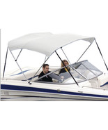 Shademate 80237 WHT White Bimini Top Poly Fabric/Boot,3-Bow,6&#39;L,46&quot;/45”H... - €310,86 EUR