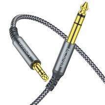 2-Pack 3.5Mm To 6.35Mm Stereo Audio Cable,(6.6Ft) 1/4&quot; Male To 1/8&quot; Male Trs Bid - £11.73 GBP