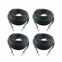 Yoico 4Pcs 25 Ft\. Professional 1/4&quot; To 1/4&quot; Speaker Cables, Heavy Duty,... - $67.99